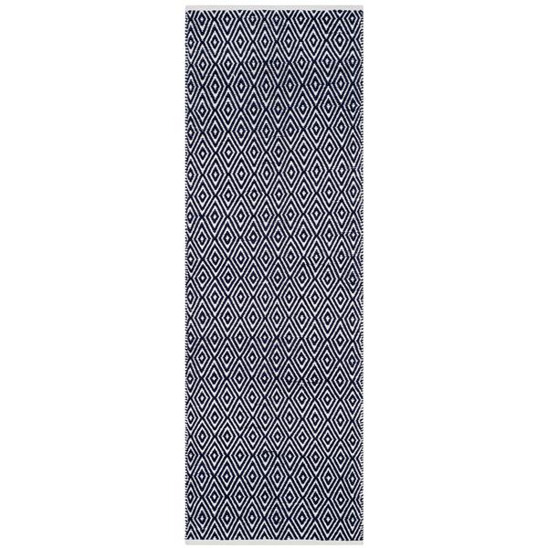 Safavieh Boston Geometric Rug - 2.3-ft x 9-ft - Cotton - Blue