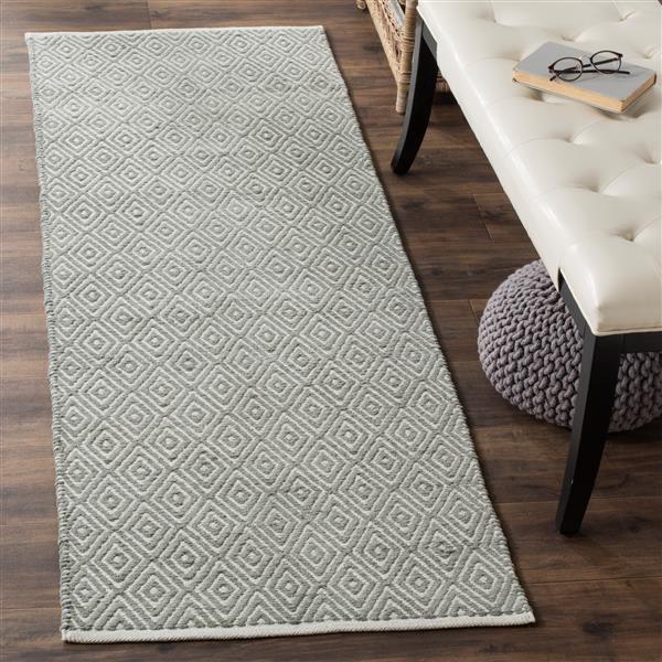 Safavieh Boston Geometric Rug - 2.3-ft x 7-ft - Cotton - Gray