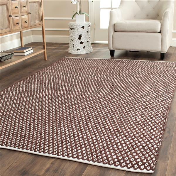 Safavieh Boston Geometric Rug - 4-ft x 6-ft - Cotton - Brown