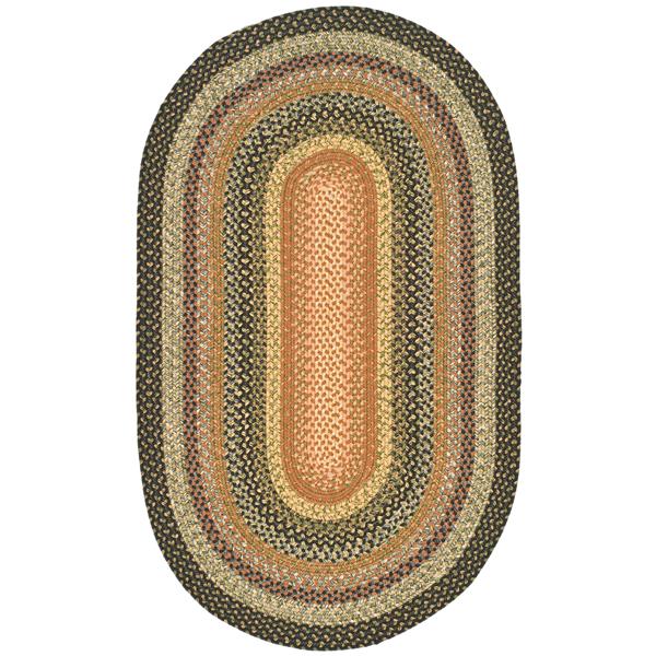 Safavieh Braided Stripe Rug - 3-ft x 5-ft - Cotton - Multicolour  BRD308A-3OV