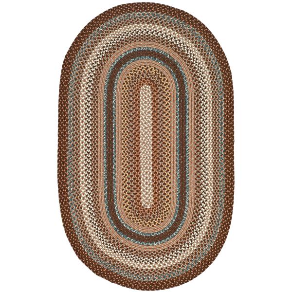 Safavieh Braided Stripe Rug - 3-ft x 5-ft - Cotton - Brown