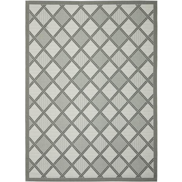 Safavieh Courtyard Geometric Rug - 8-ft x 11-ft - Polypropylene - Gray