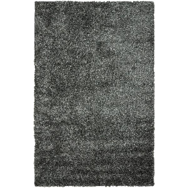 Safavieh Malibu Shag Solid Rug - 8-ft x 10-ft - Polyester - Charcoal