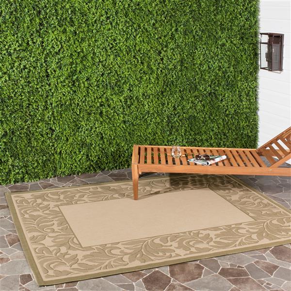 Safavieh Courtyard Rug - 5.3-ft x 7.6-ft - Polypropylene - Olive/Natural