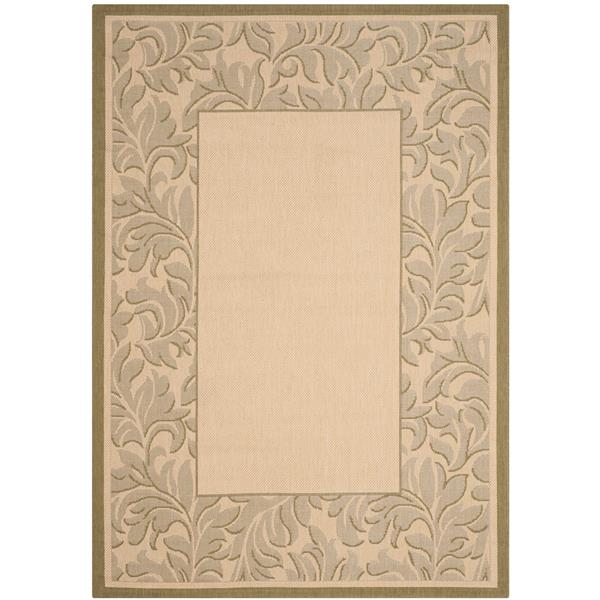Safavieh Courtyard Rug - 5.3-ft x 7.6-ft - Polypropylene - Olive/Natural