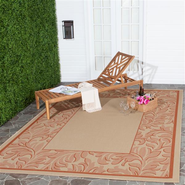 Safavieh Courtyard Rug - 2.6-ft x 5-ft - Polypropylene - Terracotta