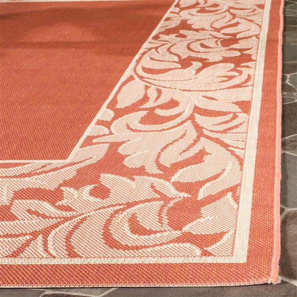Safavieh Courtyard Rug - 5.3-ft x 5.3-ft - Polypropylene - Terracotta