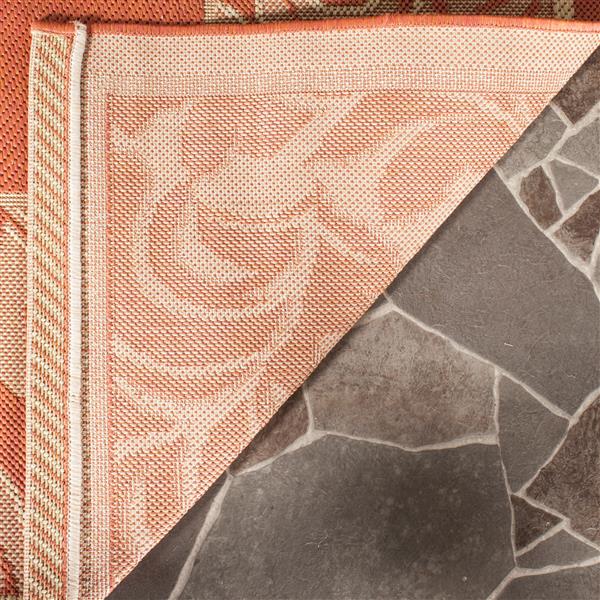 Safavieh Courtyard Rug - 5.3-ft x 5.3-ft - Polypropylene - Terracotta