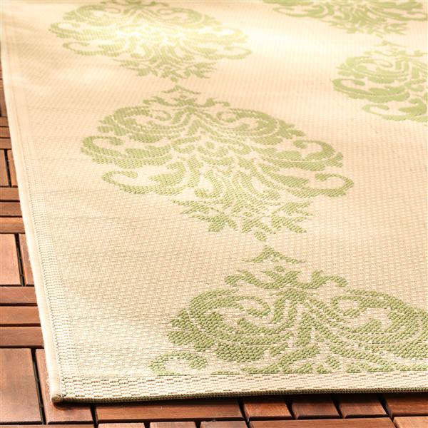 Safavieh Courtyard Rug - 2.3-ft x 6.6-ft - Polypropylene - Green/Natural