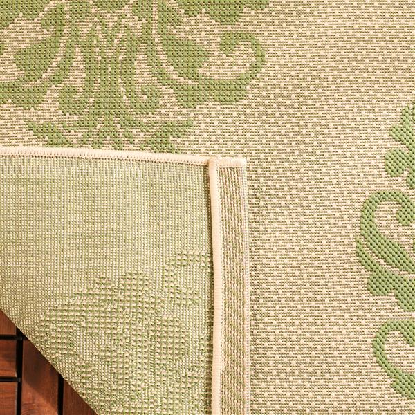 Safavieh Courtyard Rug - 2.3-ft x 10-ft - Polypropylene - Olive/Natural