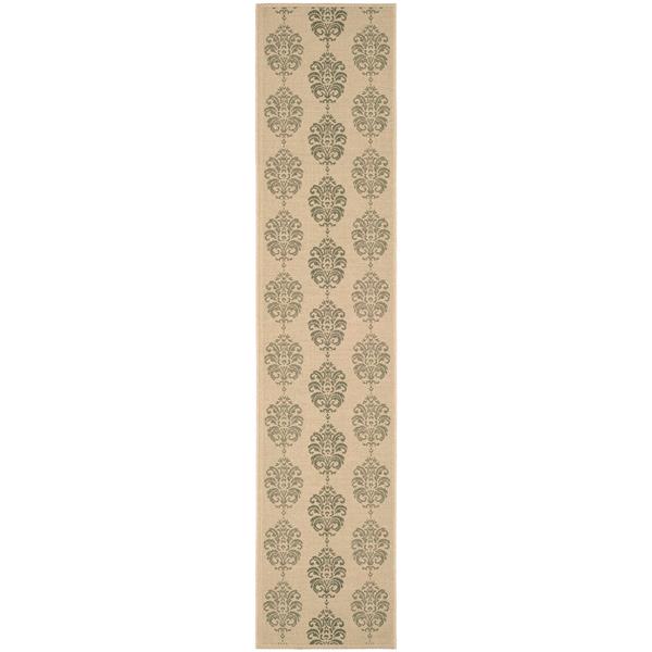 Safavieh Courtyard Rug - 2.3-ft x 10-ft - Polypropylene - Olive/Natural