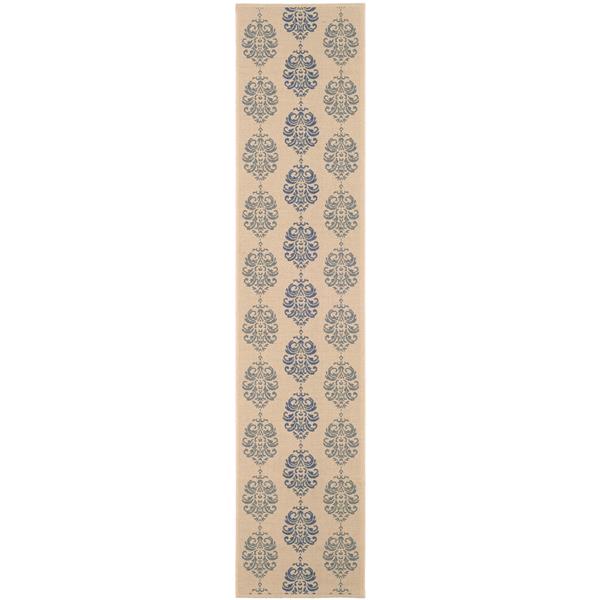 Safavieh Courtyard Rug - 2.3-ft x 6.6-ft - Polypropylene - Blue/Natural