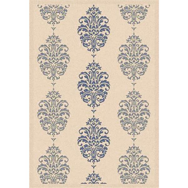Safavieh Courtyard Rug - 4-ft x 5.6-ft - Polypropylene - Blue/Natural