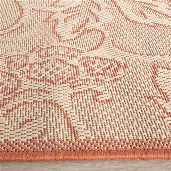 Safavieh Courtyard Floral Rug - 5.3-ft x 7.6-ft - Polypropylene - Natural