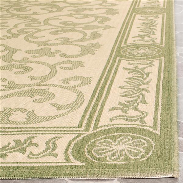 Safavieh Courtyard Rug - 2.6-ft x 5-ft - Polypropylene - Olive/Natural