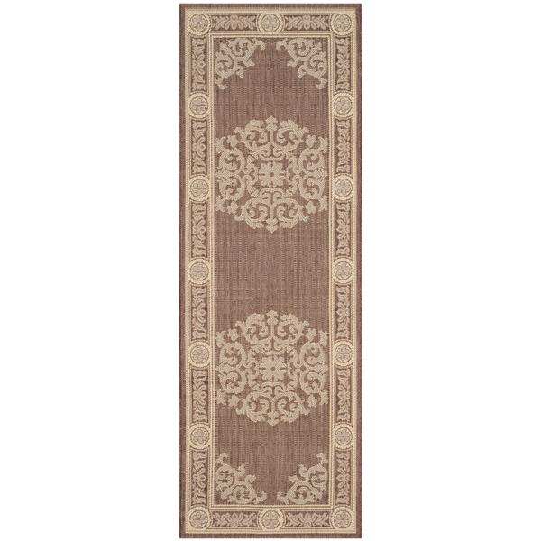 Safavieh Courtyard Rug - 2.3-ft x 6.6-ft - Polypropylene - Chocolate