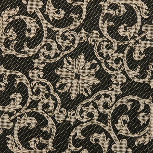 Safavieh Courtyard Border Rug - 5.3-ft x 5.3-ft - Polypropylene - Black