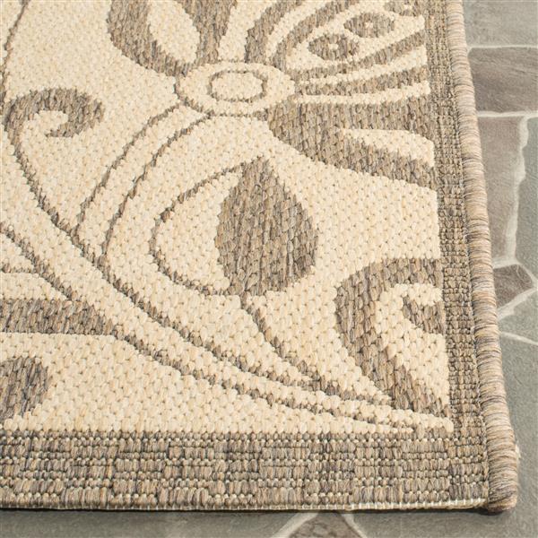 Safavieh Courtyard Floral Rug - 5.3-ft x 7.6-ft - Polypropylene - Natural