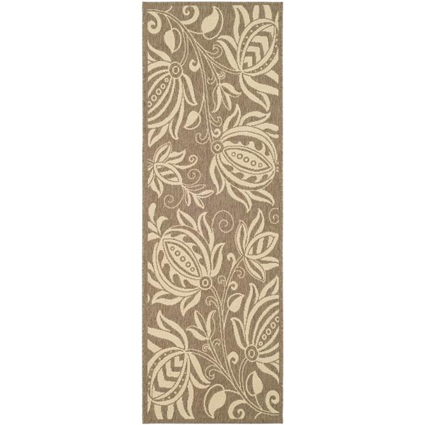 Safavieh Courtyard Rug - 2.3-ft x 6.6-ft - Polypropylene - Brown/Natural