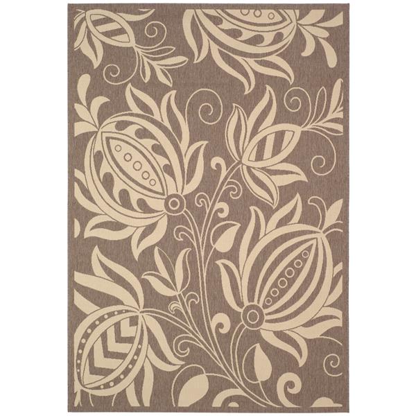 Safavieh Courtyard Rug - 5.3-ft x 7.6-ft - Polypropylene - Brown/Natural