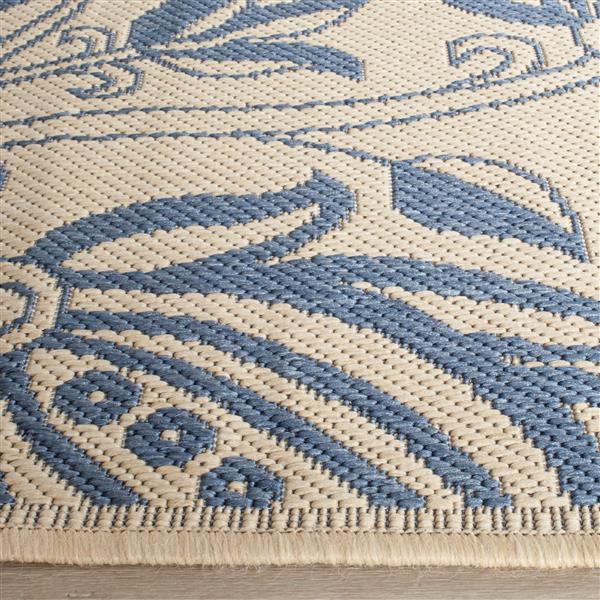 Safavieh Courtyard Rug - 2.3-ft x 6.6-ft - Polypropylene - Blue/Natural