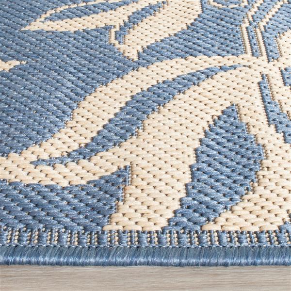 Safavieh Courtyard Rug - 5.3-ft x 7.6-ft - Polypropylene - Blue/Natural