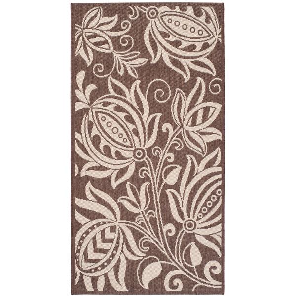 Safavieh Courtyard Rug - 2.6-ft x 5-ft - Polypropylene - Chocolate