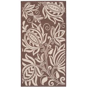 Safavieh Courtyard Rug - 2.6-ft x 5-ft - Polypropylene - Chocolate