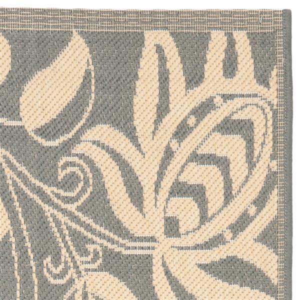 Safavieh Courtyard Rug - 2.3-ft x 10-ft - Polypropylene - Gray/Natural