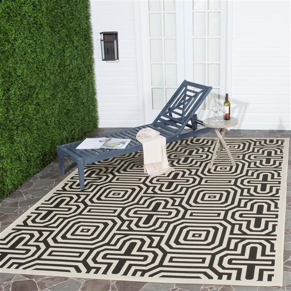Safavieh Courtyard Geometric Rug - 2.6-ft x 5-ft - Polypropylene - Sand