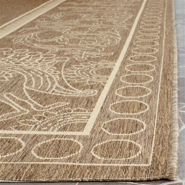 Safavieh Courtyard Rug - 4-ft x 5.6-ft - Polypropylene - Brown/Natural