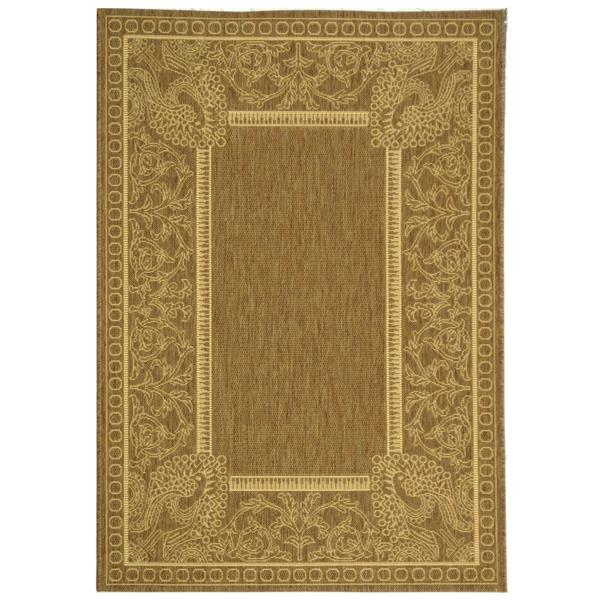 Safavieh Courtyard Rug - 4-ft x 5.6-ft - Polypropylene - Brown/Natural