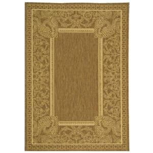 Safavieh Courtyard Rug - 4-ft x 5.6-ft - Polypropylene - Brown/Natural