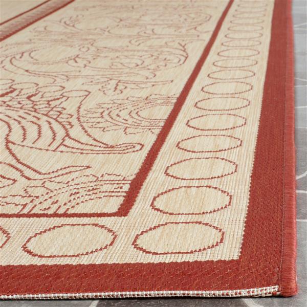 Safavieh Courtyard Rug - 2.3-ft x 6.6-ft - Polypropylene - Red/Natural