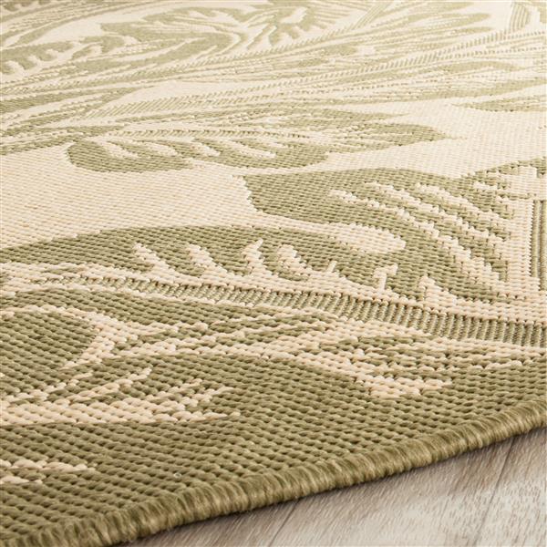 Safavieh Courtyard Rug - 5.3-ft x 5.3-ft - Polypropylene - Olive/Natural