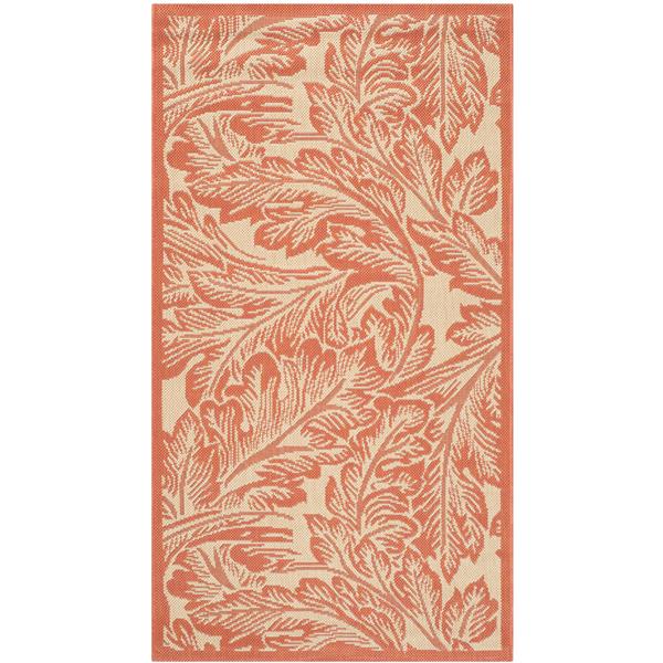 Safavieh Courtyard Rug - 2.6-ft x 5-ft - Polypropylene - Terracotta