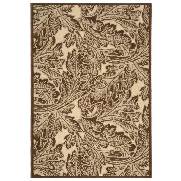 Safavieh Courtyard Rug - 2.6-ft x 5-ft - Polypropylene - Brown/Natural