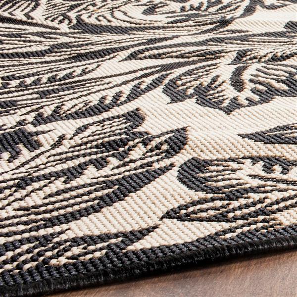 Safavieh Courtyard Floral Rug - 5.3-ft x 5.3-ft - Polypropylene - Sand