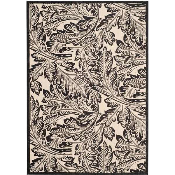 Safavieh Courtyard Floral Rug - 4-ft x 5.6-ft - Polypropylene - Sand