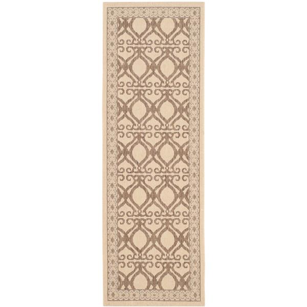 Safavieh Courtyard Rug - 2.3-ft x 6.6-ft - Polypropylene - Brown/Natural