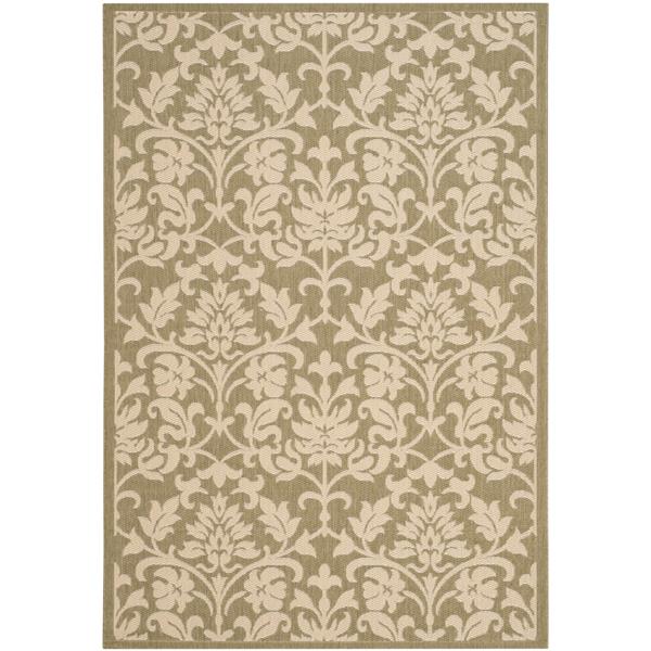 Safavieh Courtyard Rug - 4-ft x 5.6-ft - Polypropylene - Olive/Natural