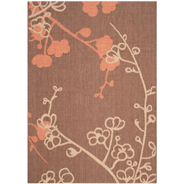Safavieh Courtyard Rug - 4-ft x 5.6-ft - Polypropylene - Terracotta