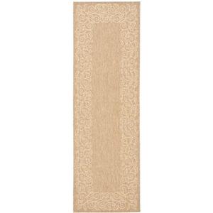 Safavieh Courtyard Border Rug - 2.6-ft x 8.2-ft - Polypropylene - Beige