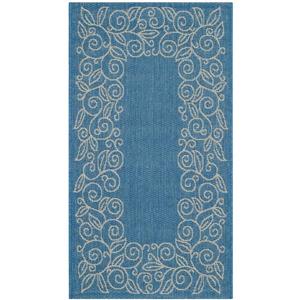 Safavieh Courtyard Rug - 2.6-ft x 5-ft - Polypropylene - Blue/Beige