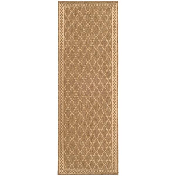 Safavieh Courtyard Trellis Rug - 2.3-ft x 6.6-ft - Polypropylene - Beige