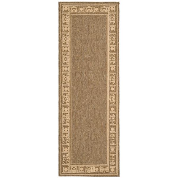 Safavieh Courtyard Border Rug - 2.3-ft x 6.6-ft - Polypropylene - Beige