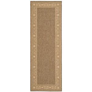 Safavieh Courtyard Border Rug - 2.3-ft x 6.6-ft - Polypropylene - Beige