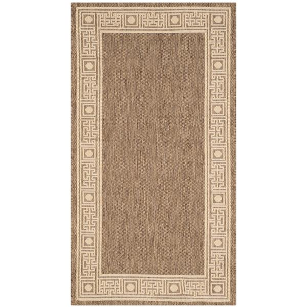 Safavieh Courtyard Border Rug - 2.6-ft x 5-ft - Polypropylene - Beige