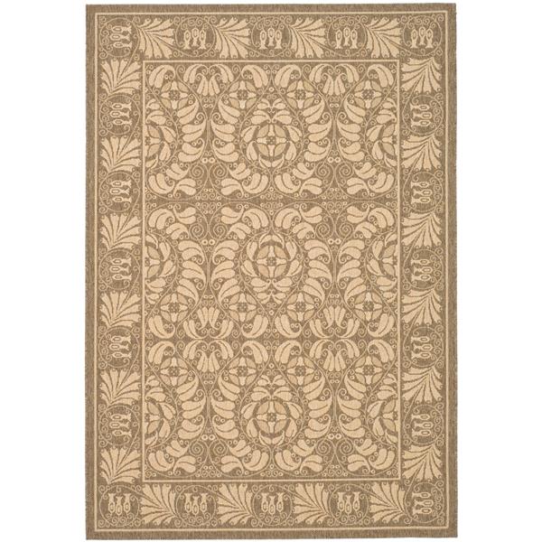 Safavieh Courtyard Rug - 4-ft x 5.6-ft - Polypropylene - Coffee/Sand