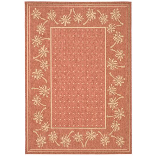 Safavieh Courtyard Rug - 2.6-ft x 5-ft - Polypropylene - Rust/Sand